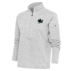NHL San Jose Sharks Antigua Women's Team Logo Fortune Quarter-Zip Jacket