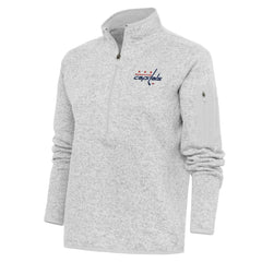 NHL Washington Capitals Antigua Women's Team Logo Fortune Quarter-Zip Jacket