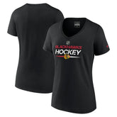 NHL Chicago Blackhawks Fanatics Women's Authentic Pro V-Neck T-Shirt