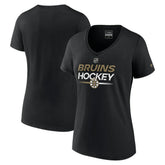 NHL Boston Bruins Fanatics Women's Authentic Pro V-Neck T-Shirt