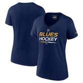 NHL St. Louis Blues Fanatics Women's Authentic Pro V-Neck T-Shirt