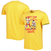 Len Dawson Homage Unisex Caricature Retired Player Tri-Blend T-Shirt - Kansas City Chiefs T-shirts