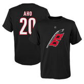 NHL Sebastian Aho Carolina Hurricanes Youth Player Name & Number T-Shirt