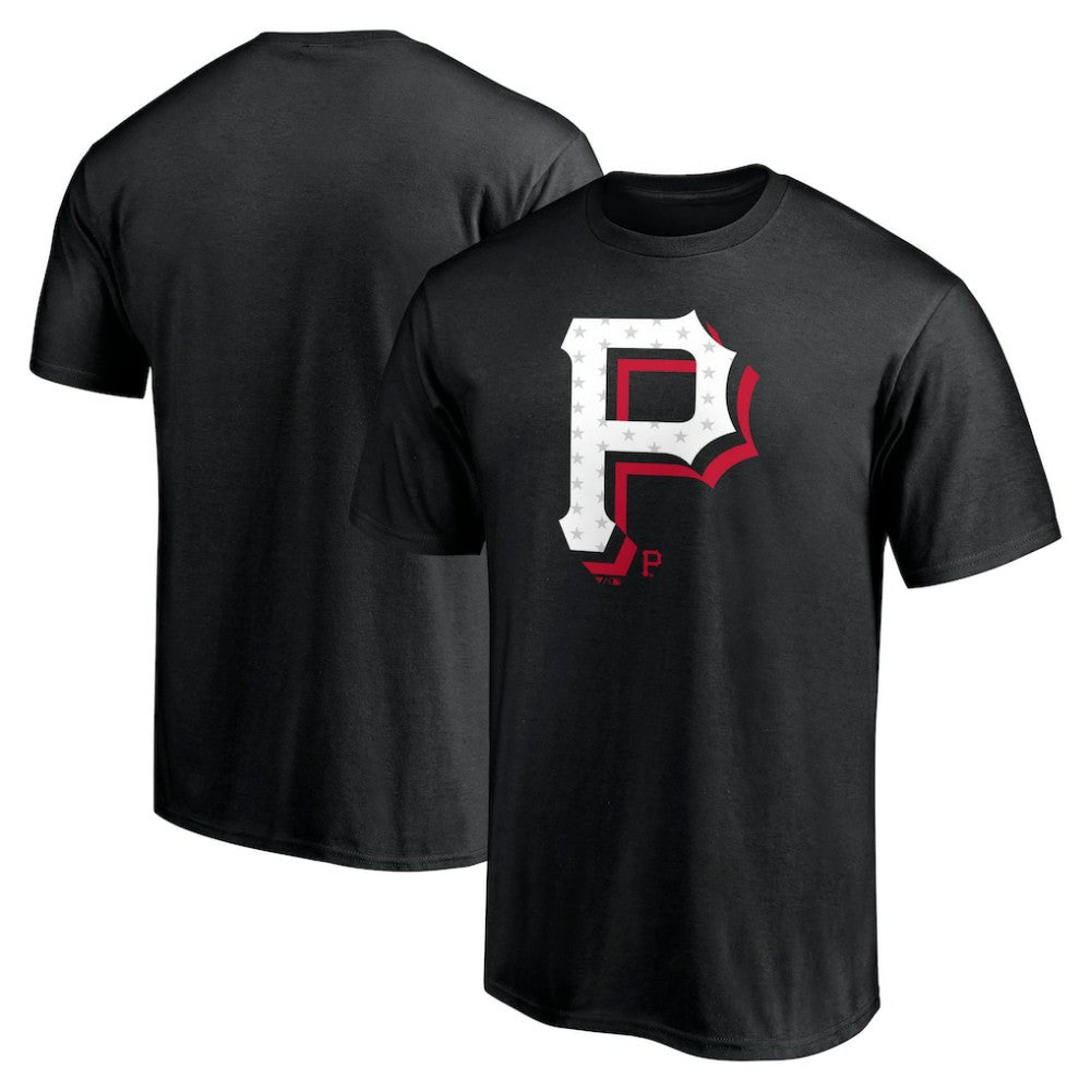 Black Pittsburgh Pirates Red White and Team T-Shirt