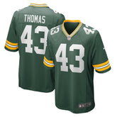 Kiondre Thomas Game Player Jersey - Green Bay Packers Jerseys