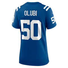Segun Olubi Women's Game Player Jersey - Indianapolis Colts Jerseys