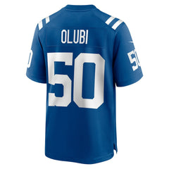 Segun Olubi Game Player Jersey - Indianapolis Colts Jerseys
