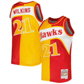 Mitchell & Ness Dominique Wilkins Atlanta Hawks Hardwood Classics 1986/87 Split Swingman Jersey