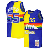 Mitchell & Ness Dikembe Mutombo Denver Nuggets Hardwood Classics 1991/92 Split Swingman Jersey sale