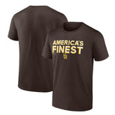 Brown San Diego Padres 619 Beisbol T-Shirt