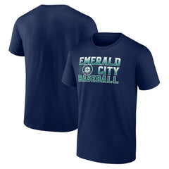 Navy Seattle Mariners Emerald Baseball T-Shirt