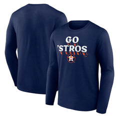 Navy Houston Astros Go Stros Long Sleeve T-Shirt