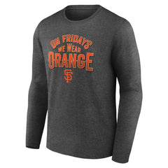 Charcoal San Francisco Giants First Game Long Sleeve T-Shirt
