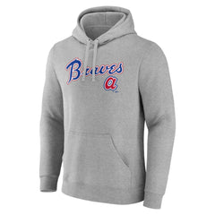 Gray Atlanta Braves Wahconah Pullover Hoodie
