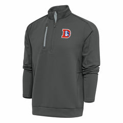 Antigua Team Logo Throwback Generation Quarter-Zip Pullover Top - Denver Broncos Pullover