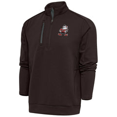Antigua Team Logo Throwback Generation Quarter-Zip Pullover Top - Cleveland Browns Pullover