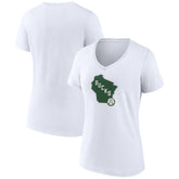 Milwaukee Bucks Women's Alternate Logo V-Neck T-Shirt
