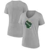 Milwaukee Bucks Women's Alternate Logo V-Neck T-Shirt