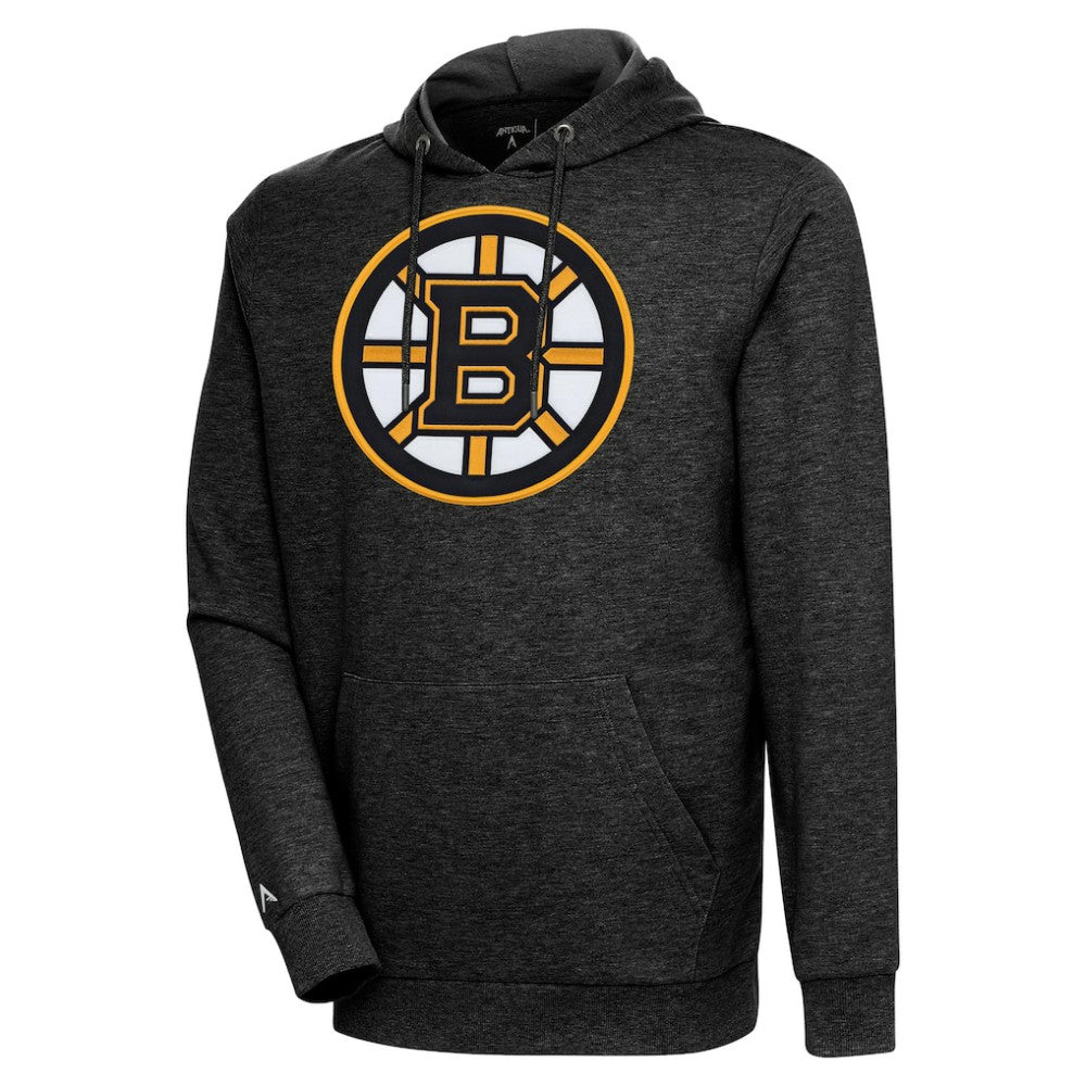 NHL Boston Bruins Antigua Logo Action Chenille Pullover Hoodie