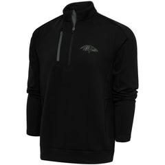 Antigua Tonal Logo Generation Quarter-Zip Pullover Top - Baltimore Ravens Pullover
