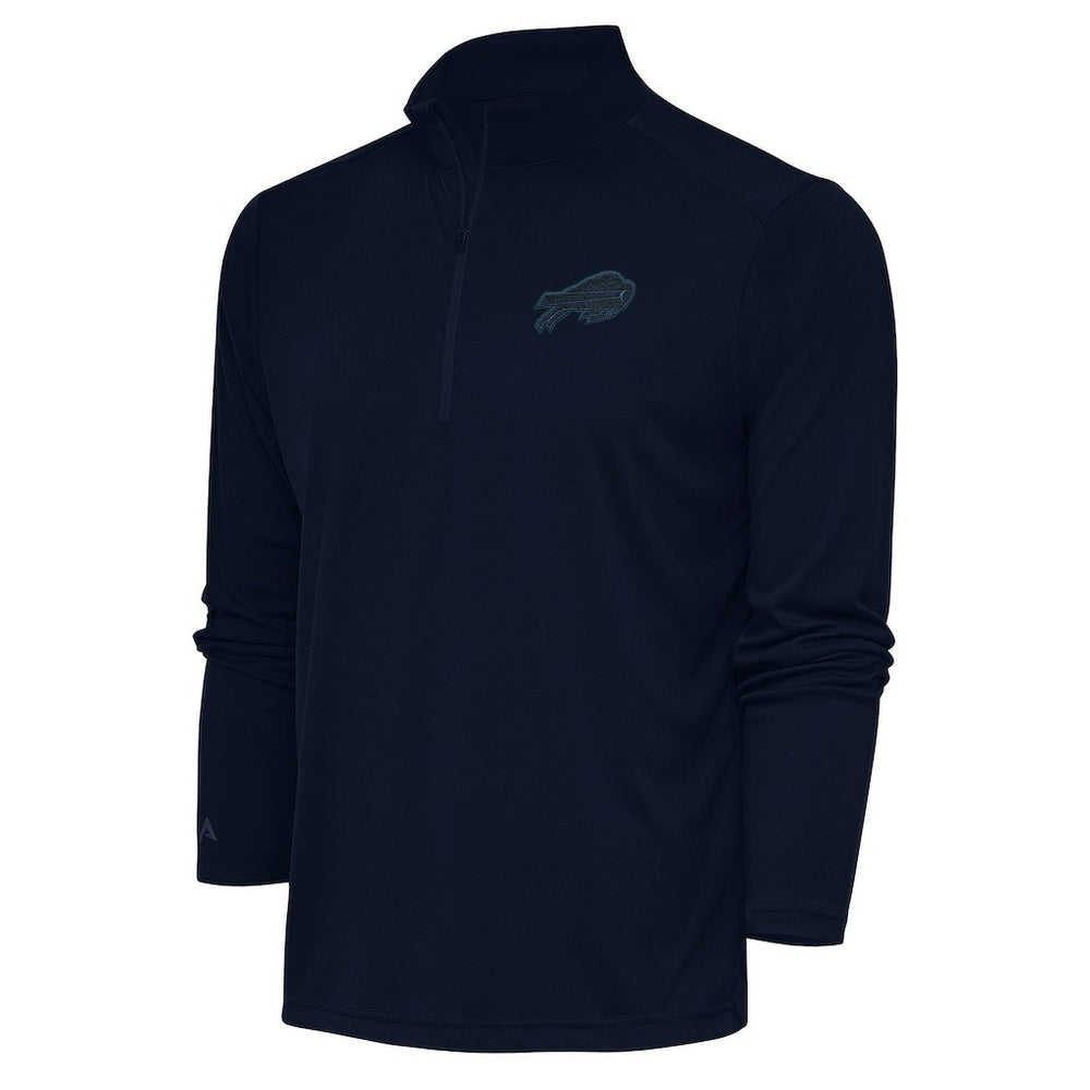 Antigua Tonal Logo Tribute Quarter-Zip Pullover Top - Buffalo Bills Pullover