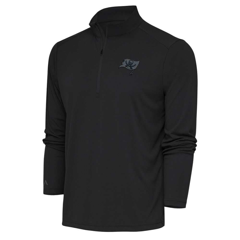 Antigua Tonal Logo Tribute Quarter-Zip Pullover Top - Tampa Bay Buccaneers Pullover