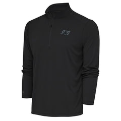 Antigua Tonal Logo Tribute Quarter-Zip Pullover Top - Tampa Bay Buccaneers Pullover