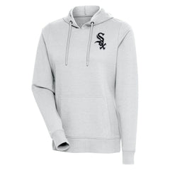 Heather Gray Chicago White Sox Antigua Women's Action Pullover Hoodie