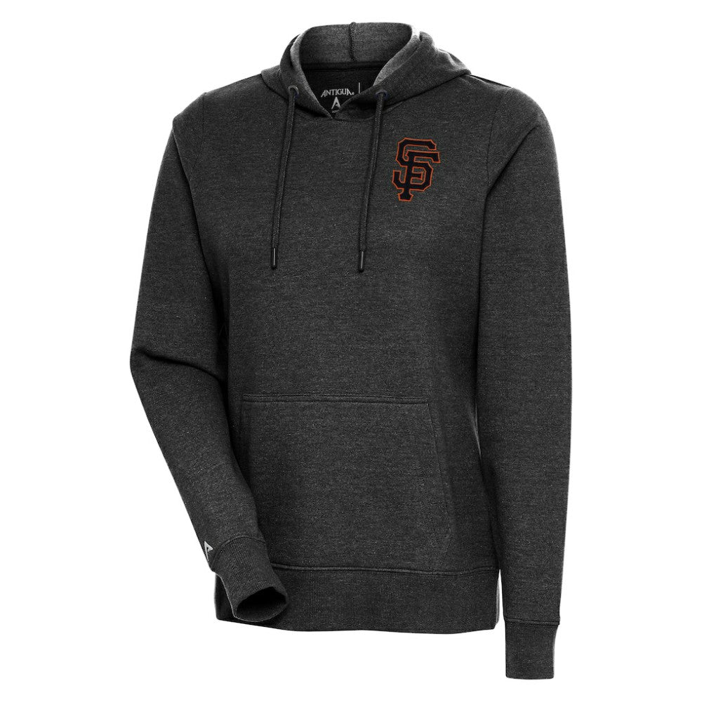 Heather Black San Diego Padres Antigua Women's Action Pullover Hoodie