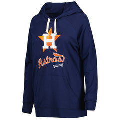 Navy Houston Astros Touch Women's Pre-Game Raglan Pullover Hoodie