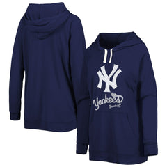 Navy New York Yankees Touch Women's Pre-Game Raglan Pullover Hoodie