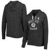 Black Chicago White Sox Touch Women's Training Camp Tri-Blend Lightweight Full-Zip Hoodie