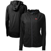 Cutter & Buck Women's Throwback Logo Adapt Eco Knit Hybrid Recycled Full-Zip Hoodie - San Francisco 49ers Hoodies