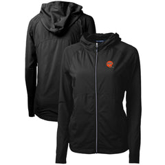Cutter & Buck Women's Throwback Logo Adapt Eco Knit Hybrid Recycled Full-Zip Hoodie - Cincinnati Bengals Hoodies