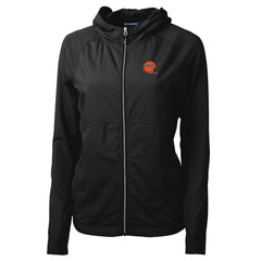 Cutter & Buck Women's Throwback Logo Adapt Eco Knit Hybrid Recycled Full-Zip Hoodie - Cincinnati Bengals Hoodies