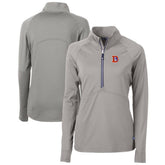 Cutter & Buck Women's Throwback Logo Adapt Eco Knit Stretch Recycled Half-Zip Pullover Top - Denver Broncos Pullover