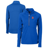 Cutter & Buck Women's Throwback Logo Adapt Eco Knit Stretch Recycled Half-Zip Pullover Top - Denver Broncos Pullover