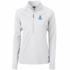 Cutter & Buck Women's Throwback Logo Adapt Eco Knit Stretch Recycled Half-Zip Pullover Top - Detroit Lions Pullover