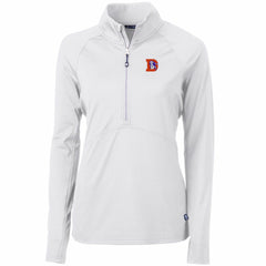 Cutter & Buck Women's Throwback Logo Adapt Eco Knit Stretch Recycled Half-Zip Pullover Top - Denver Broncos Pullover