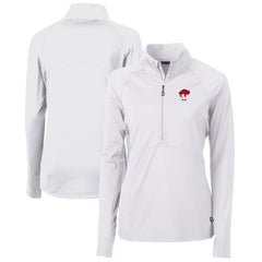 Cutter & Buck Women's Throwback Logo Adapt Eco Knit Stretch Recycled Half-Zip Pullover Top - Buffalo Bills Pullover