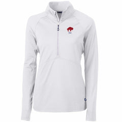 Cutter & Buck Women's Throwback Logo Adapt Eco Knit Stretch Recycled Half-Zip Pullover Top - Buffalo Bills Pullover
