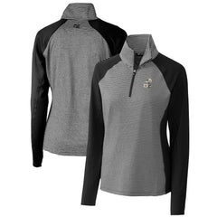 Cutter & Buck Women's Throwback Logo Forge Tonal Stripe Stretch Half-Zip Pullover Top - New Orleans Saints Pullover