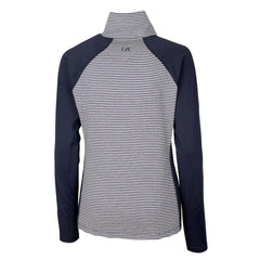 Cutter & Buck Women's Throwback Logo Forge Tonal Stripe Stretch Half-Zip Pullover Top - Los Angeles Chargers Pullover