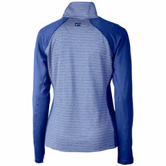 Cutter & Buck Women's Throwback Logo Forge Tonal Stripe Stretch Half-Zip Pullover Top - Denver Broncos Pullover