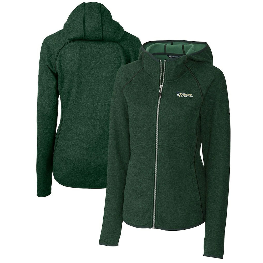Cutter & Buck Women's Throwback Logo Mainsail Full-Zip Jacket - New York Jets Jackets