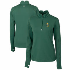 Cutter & Buck Women's Throwback Logo Traverse Stretch Quarter-Zip Pullover Top - Green Bay Packers Pullover