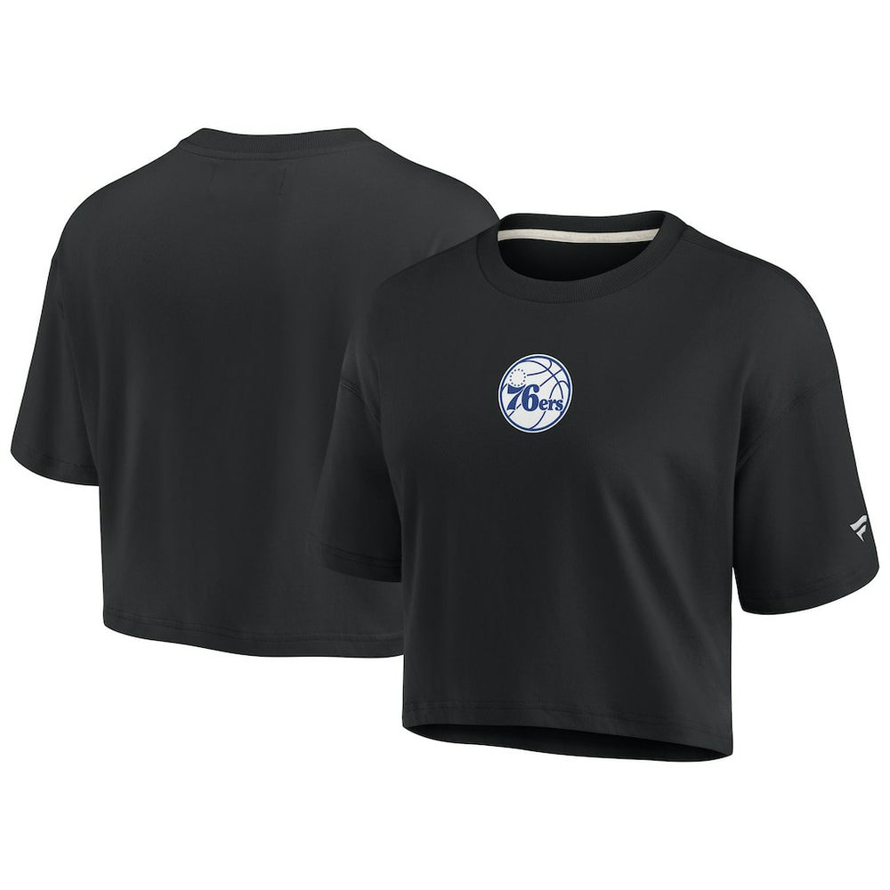 Fanatics Philadelphia 76ers Women's Elements Super Soft Boxy Cropped T-Shirt