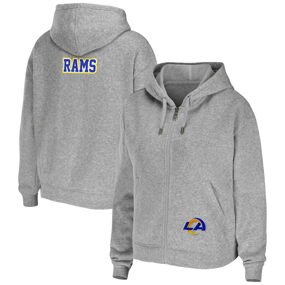 WEAR by Erin Andrews Women's Team Full-Zip Hoodie - Los Angeles Rams Hoodies