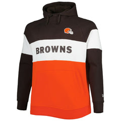 Big & Tall Current Colorblock Raglan Fleece Pullover Hoodie - Cleveland Browns Hoodies