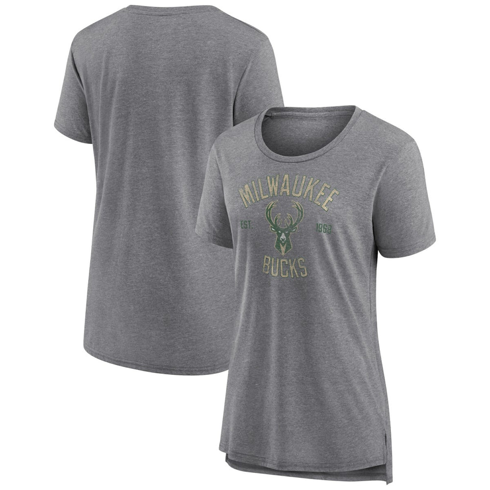 Milwaukee Bucks Women's Heritage Tri-Blend T-Shirt